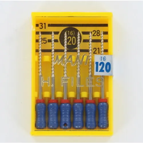 MANI H-FEILE HEDSTRÖMFEILE NR.120 BLAU 28mm (6 Stück)