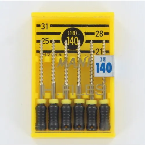 MANI H-FEILE HEDSTRÖMFEILE NR.140 SCHWARZ 25mm (6 Stück)