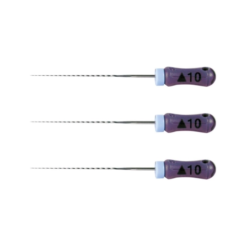 MAILLEFER READY STEEL K-REAMERS HANDGEBRAUCH 25mm NR.10 ISO 10 STERIL VIOLETT (6 Stück)