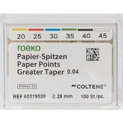 ROEKO PAPER POINTS GREATER TAPER PAPIERSPITZEN.04 NR.35 GRÜN (100st)