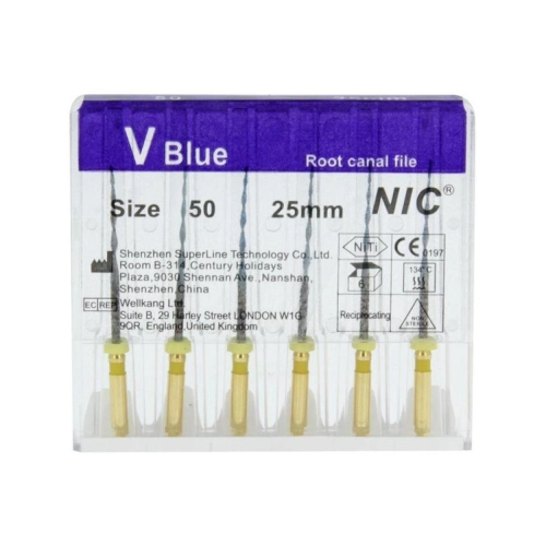 NIC SUPERLINE V-BLUE FEILE 25mm R50 GELB (6 Stück)