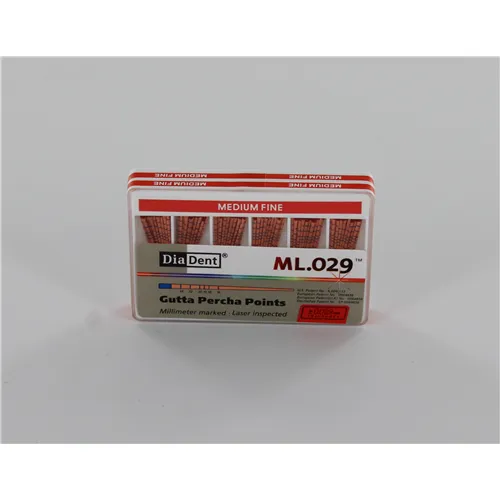 DIADENT GUTTA PERCHA SPITZEN AUSTRITTSICHER MITTEL FEIN ROT (100St)