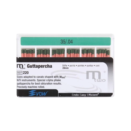 VDW MTWO GUTTA PERCHA SPITZEN 04 28mm NR.35 ISO 35 GRÜN (60 Stück)