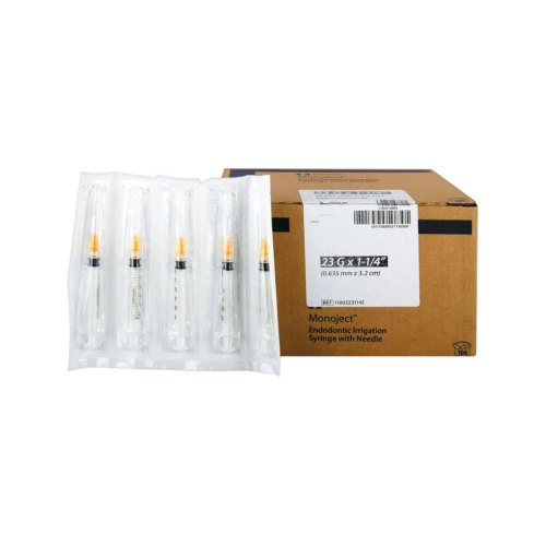 MONOJECT ENDODONTISCHE SPRITZEN 3cc 23x1,25 ORANGE (100 Stück)