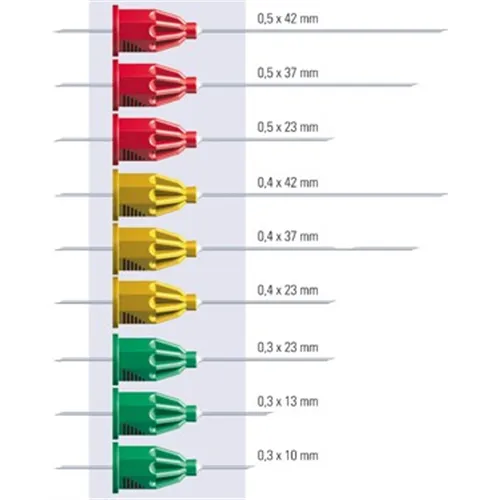 TRANSCODENT TRANSCOJECT-L INJEKTIONSKANÜLEN 0,4x42mm 27GA GELB (100st)