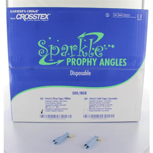 CROSSTEX SPARKLE PROPHY ANGLES FIRM WHITE CUP (500 Stück)