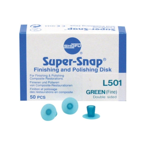 SHOFU SUPERSNAP SCHEIBEN FEIN BEIDSEITIG NR.L-501 GRÜN (50 Stück)