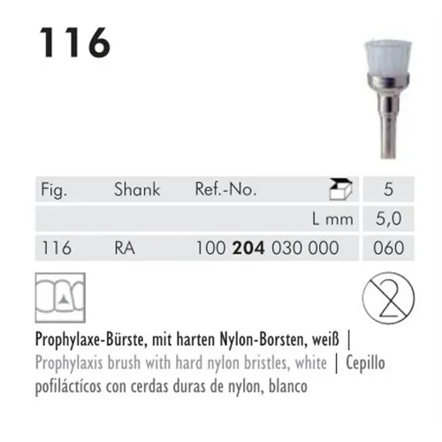 MEISINGER POLIERBÜRSTCHEN NYLON WEISS  RA116/060 (5st)
