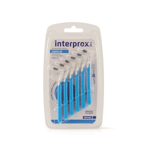 DENTAID INTERPROX PLUS KONISCH 3-5mm BLAU (6Stk)
