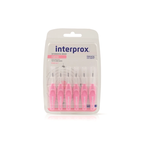 DENTAID INTERPROX INTERDENTALBÜRSTEN NANO PHD 0,7 ROSA (6 Stück)