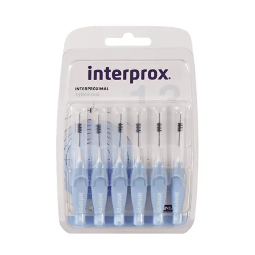 DENTAID INTERPROX INTERDENTALBÜRSTEN ZYLINDRISCH HELLBLAU 1,3mm (6 Stück)