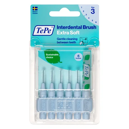 TEPE INTERDENTALBÜRSTEN EXTRA-WEICH 0,6mm HELL-BLAU (6 Stück)