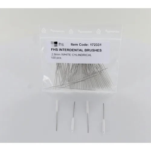 FHS INTERDENTALBÜRSTEN WEISS ZYLINDRISCH 2,8mm (100 Stück)