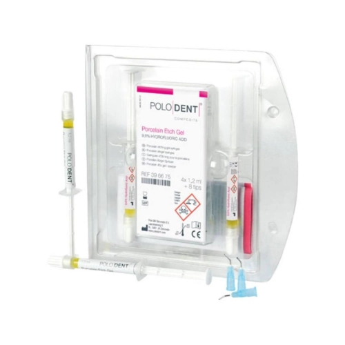 POLODENT PORCELAIN ÄTZGEL 9,6 % (4x1,2 ml/8 Spitzen)