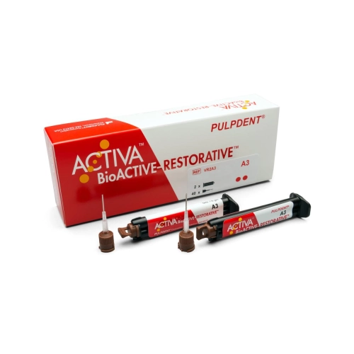 PULPDENT ACTIVA BIOACTIVE RESTORATIVE VALUE REFILL SPRITZE A-1 (2x5ml/40 Mixing Tips)