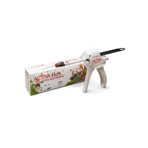 PULPDENT ACTIVA KIDS BIOACTIVE RESTORATIVE STARTER KIT WEß-OPAK (5ml/ Dispenser/ 20 Mixing Tips)