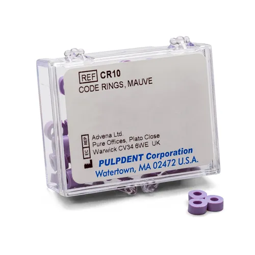 PULPDENT CODE-RINGS MARKIERUNGSRINGE MAUVE (rötliches violett) (50 Stück)