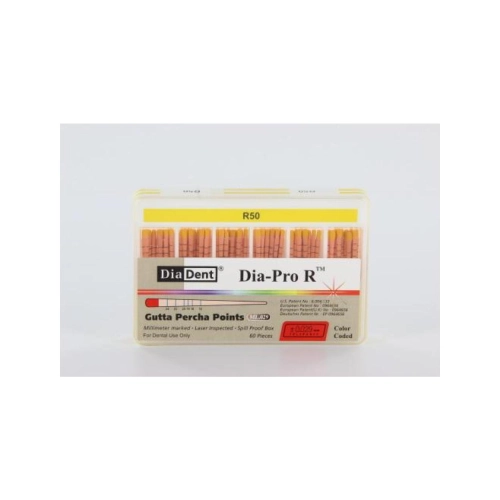 DIADENT DIA PRO R GUTTA PERCHA POINTS RECIPROK NR.50 GELB (60 Stück)