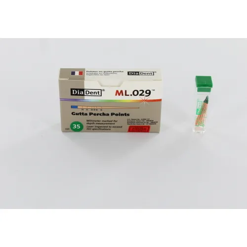 DIADENT GUTTAPERCHA SPITZEN FARBLICH KODIERT IN RÖHRCHEN NR.35 GRÜN (120St)
