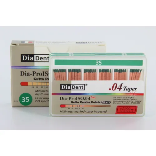 DIADENT GUTTA PERCHA SPITZEN TAPER .04 NR 35 GRÜN (60 Stück)