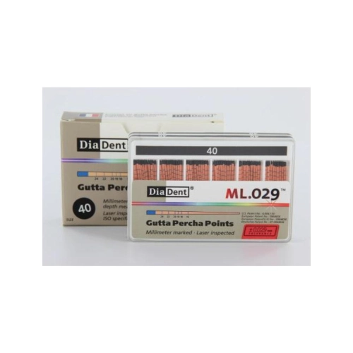 DIADENT GUTTA PERCHA POINTS SPITZEN FARBKODIERT NR.40 SCHWARZ (120 Stück)