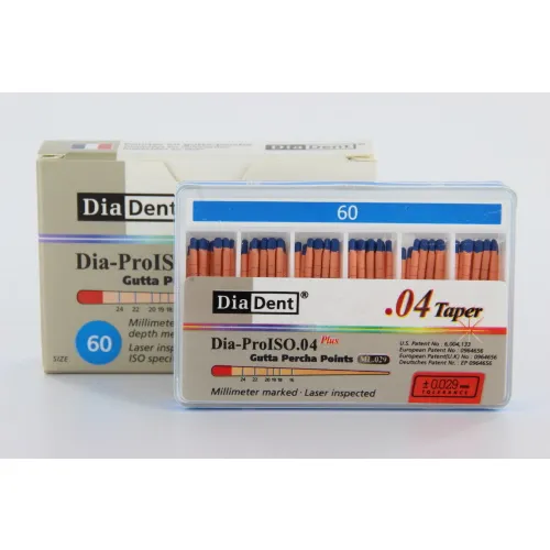 DIADENT GUTTA PERCHA SPITZEN TAPER .04 NR 60 BLAU (60 Stück)