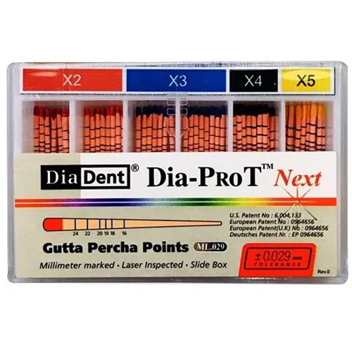 DIADENT DIA-PROT NEXT GUTTAPERCHA SPITZEN X3 BLAU (60 Stück)