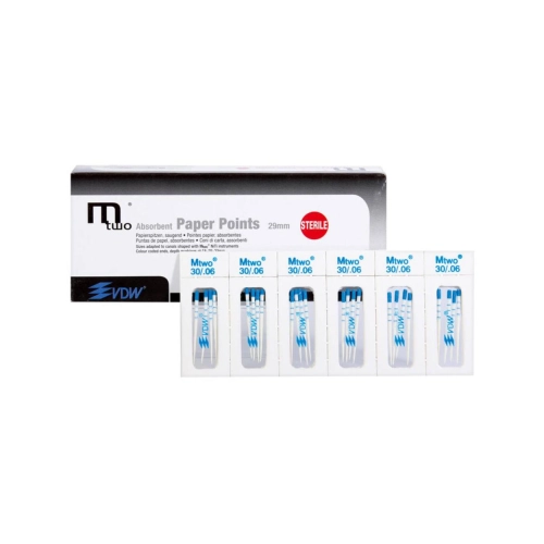 VDW MTWO PAPIERSPITZEN 06 29mm NR.30 ISO 30 STERIL (144 Stück)