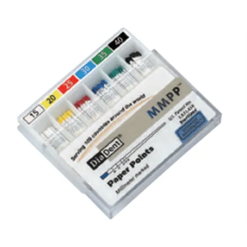 DIADENT PAPIERSPITZEN FARBLICH KODIERT IN RÖHREN NR.50 GELB (200 Stück)