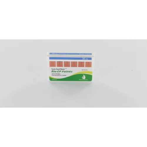 SUREDENT BIOKERAMIK IMPRÄGNIERTE & BESCHICHTETE GUTTAPERCHA-SPITZEN 30.04 (Schiebebox, 60 Stück)