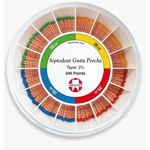 SEPTODONT GUTTA PERCHA POINTS ASSORTIMENT 2% (240st)