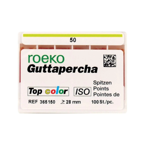 ROEKO GUTTAPERCHA SPITZEN TOP-COLOR NR.50 GELB (100St)