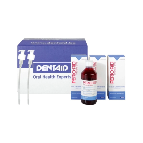 DENTAID PERIO AID VORSPÜLPAKET INTENSIV 0,12% CHLORHEXIDIN (6x500ml)