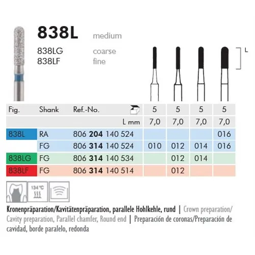 MEISINGER FG DIAMANT 838L/012 (5st)