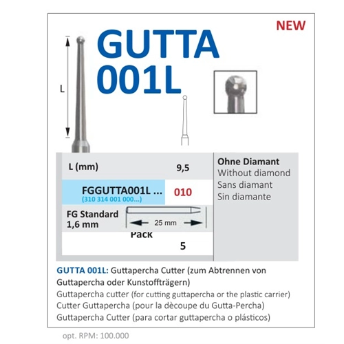 HORICO FG DIAMANT-BOHRER 002L/012 (5 Stück)