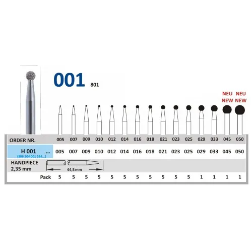 HORICO HP DIAMANT-BOHRER 001/016 (5 Stück)