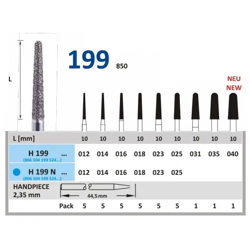 HORICO HP DIAMANT-BOHRER 199/012 (5 Stück)