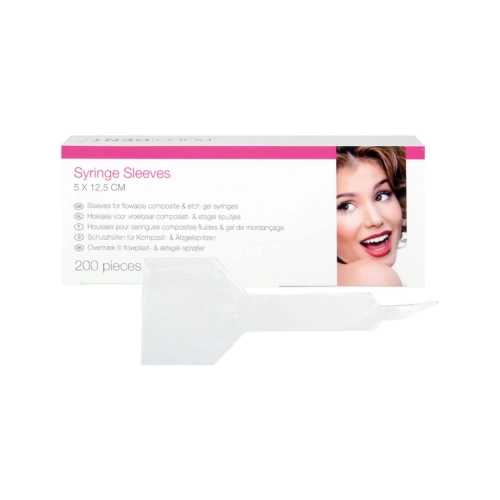 POLODENT SCHUTZHÜLLEN FÜR FLOWABLE KOMPOSIT & ÄTZGEL SPRITZEN 5x12,5cm (200 Stück)