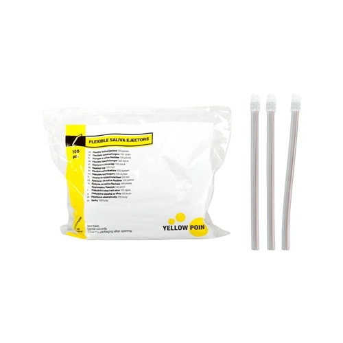 YELLOW POINT SPEICHELSAUGER FLEXIBEL TRANSPARENT (100 Stück)
