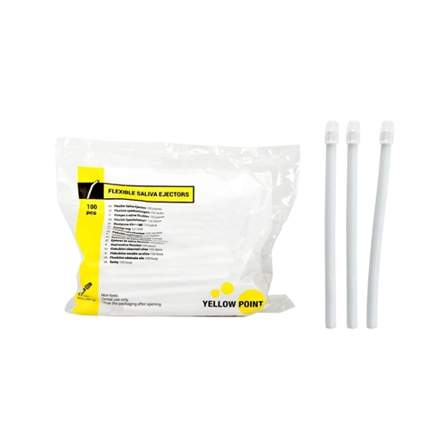 YELLOW POINT SPEICHELSAUGER FLEXIBEL WEISS (100 Stück)