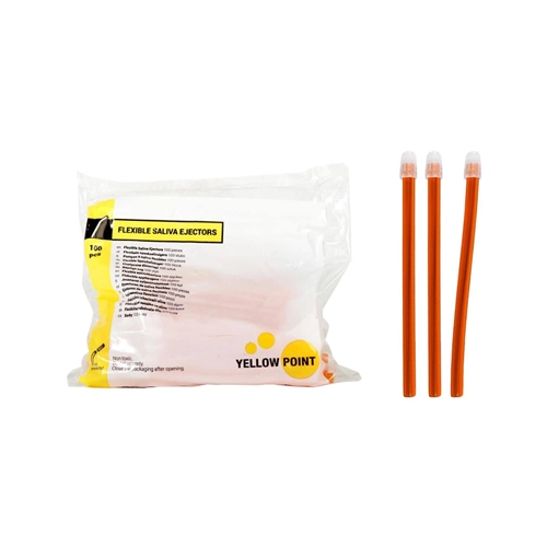 YELLOW POINT SPEICHELSAUGER FLEXIBEL ORANGE (100st)