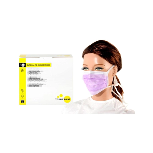 YELLOW POINT MASKEN MIT BAND TYP IIR PURPLE (50 Stück)