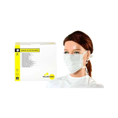 YELLOW POINT MASKEN MIT BAND TYP IIR WEISS (50 Stück)