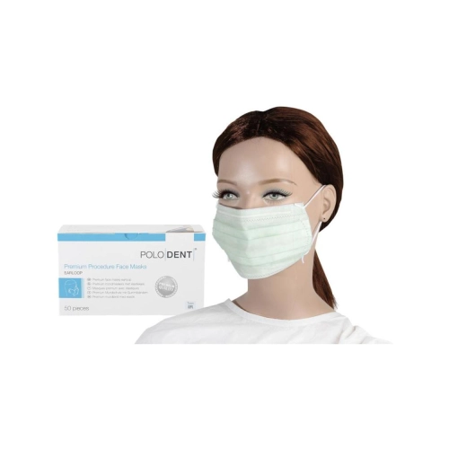 POLODENT MASKEN MIT ELASTIEK TYP IIR GRUNN (50 Stück)