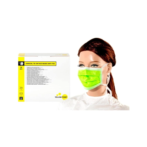 YELLOW POINT MASKEN ANTI-FOG MIT BAND TYP IIR LIME (50 Stück)