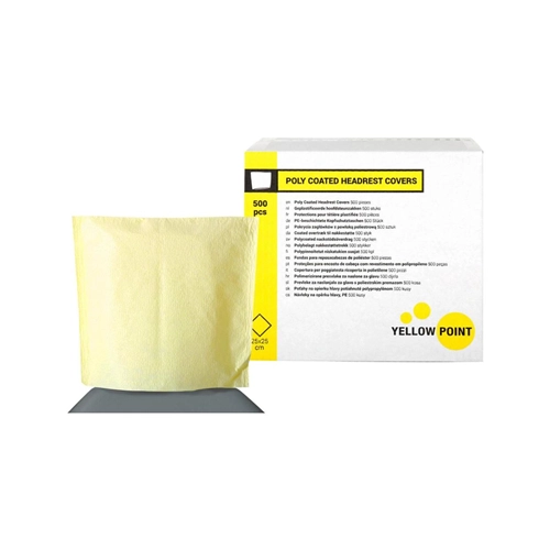 YELLOW POINT KOPFSCHUTZTASCHEN GELB 25x25 cm (500 Stück)