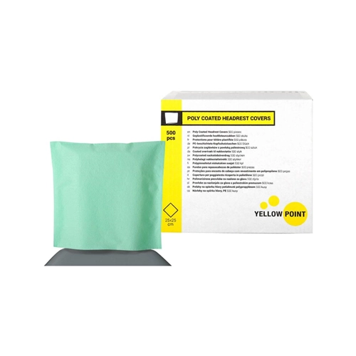YELLOW POINT KOPFSCHUTZTASCHEN GRÜN 25x25 cm (500 Stück)