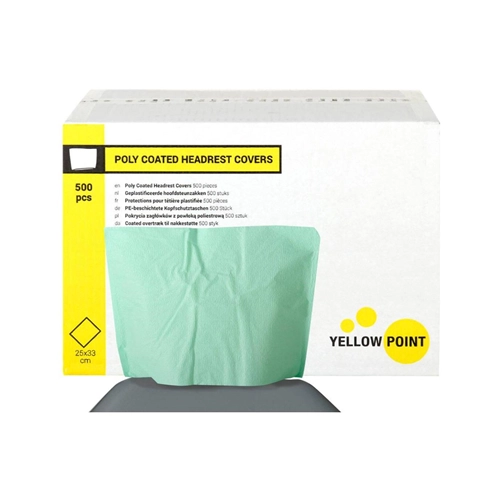 YELLOW POINT KOPFSCHUTZTASCHEN GRÜN 25x33 cm (500 Stück)