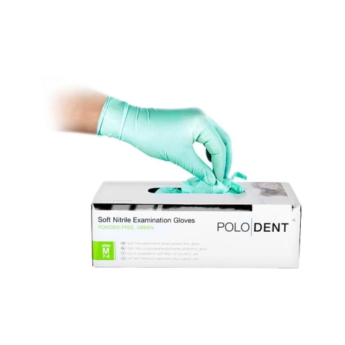 POLODENT NITRILHANDSCHUHE SOFT ALOE VERA GRÜN MEDIUM (100 Stück)
