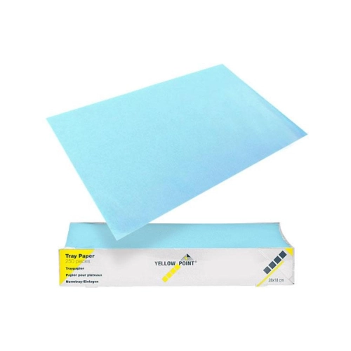 YELLOW POINT FILTERPAPIER FÜR TRAYS IN ENTNAHMEBOX 18X28 CM BLAU (250 Stück)